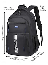 cheap College Backpacks-Men's Lightweight Laptop Backpack, Water-Resistant Large Capacity College &amp; Work Backpack for Daily Commute Travel