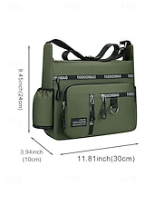 baratos Bolsas para Homem-Bolsa transversal masculina em nylon, bolsa de ombro com vários bolsos e porta-garrafa, mochila casual para atividades ao ar livre. &amp;uso diário