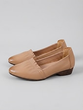 preiswerte Ballerinas für Damen-Burgunderrote Ballerinas aus echtem Leder für Damen – bequeme Slipper zum Hineinschlüpfen, ideal zum Spazierengehen, Reisen und für den Business-Casual-Look. &amp;Alltagskleidung