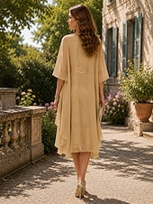 voordelige moeders wikkels-Effen Sjaals Jas Jacket Vrouwen Wrap Moeder's Bruiloft Gast Wraps Dames Elegante Halve Mouw Chiffon Wraps Met Effen Kleur Voor Avondfeest Lente  Herfst dress to impress