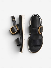 economico Sandali Comodi-Sandali comodi da donna neri con supporto per l'arco plantare - sandali leggeri con cinturino e fibbia, comodi per tutto il giorno, con suola antiscivolo, ideali per camminare e viaggiare.