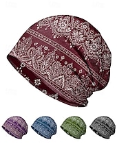 tanie Kapelusze damskie-Damski kapelusz z siateczki poliestrowej w stylu boho, może być kominem, wielofunkcyjnym letnim nakryciem głowy i ozdobą na szyję, lekki, oddychający, idealny na podróże i na co dzień na świeżym