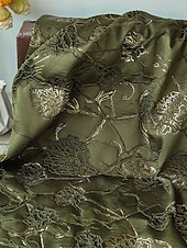 billige Gulvlengde-A-linje Gulvlengde Skjortekjole Formell kjole Aftenkjole Kjole til brudens mor 3/4 ermer Skjortekrage Elegant Minimalistisk Formell Bryllupsgjest Semi-formelt Jacquard med Belte / bånd