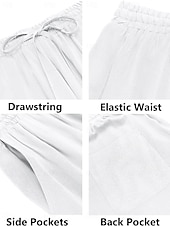 preiswerte Baumwoll-Leinenhemd-Herren Leinenhemd Zweiteilig Hemd Set Und Shorts Leinenshorts Strandshorts Set Einfach Einheitliche Farbe Lässig Täglich Outdoor Umlegekragen Kurzarm Sommer Mode Lässig Bequem Bekleidung
