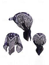 economico Cappelli da donna-Cappello da baseball da donna con bandana, traspirante, in poliestere, con laccetti posteriori, ideale come cappello da sole, con stampa paisley, perfetto per vacanze estive al mare, equitazione,