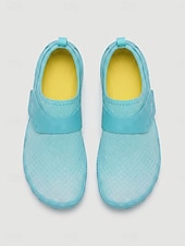 preiswerte Frauen-Bequeme blaue Damen-Wasserschuhe mit rutschfester Sohle &amp;Magic Tape – atmungsaktive, schnelltrocknende Schuhe zum Wandern, für Strand, Pool und Schnorcheln &amp;Wassersport