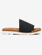 abordables Sandales Confort-Sandales noires confortables pour femmes avec soutien de la voûte plantaire - sandales légères et confortables toute la journée, à bout ouvert et semelle antidérapante, idéales pour la marche et les