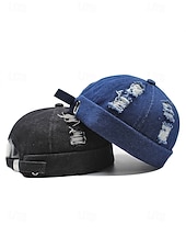voordelige Herenhoeden-Vintage herenpet van verwassen denim katoen – verkrijgbaar in verschillende kleuren, retro pet voor strandvakantie, dagelijks gebruik en buitenactiviteiten.