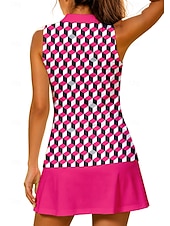abordables Vestido de Mujer-Mujer Cuadros A Cuadros Camisa deportiva Camisas de polo Camiseta sin mangas Camiseta de tenis Sin Mangas Floral Botones UPF50+ Resistente a los rayos UV Alta elasticidad Dispersor de humedad
