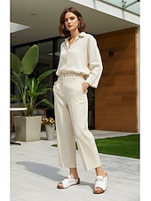abordables Sandalias deslizantes-Sandalias metalizadas doradas para mujer: sandalias cómodas de punta abierta con detalle de cadena para uso casual y de verano.