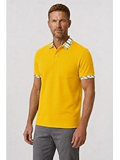 economico Polo Classico da Uomo-Polo da golf da uomo - polo a maniche corte in piqué color block - giallo blu navy verde