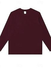  Camisetas de mujer 100% algodón - Camiseta de manga larga de cuello redondo de alta calidad y tejido grueso.