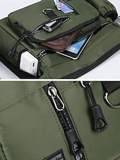 baratos Bolsas para Homem-Bolsa transversal masculina em nylon, bolsa de ombro com vários bolsos e porta-garrafa, mochila casual para atividades ao ar livre. &amp;uso diário