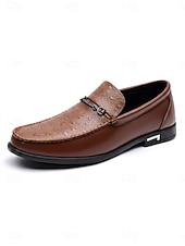 abordables Hombres-Mocasines marrones para hombre: zapatos casuales de vestir, suaves, ligeros y cómodos, ideales para veladas en resorts, cenas de vacaciones, fiestas en la playa y para un estilo elegante y sofisticado.