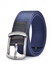 voordelige Herenriemen-Stevige, verstelbare herenriem van polyester met gesp, duurzame riem in meerdere kleuren, ideaal voor strandvakantie of dagelijks gebruik. &amp;outdoor sportkleding