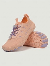 abordables Mujeres-Zapatillas acuáticas azules de secado rápido para mujer con cordones elásticos ajustables: calzado transpirable de ajuste ancho, antideslizante, ideal para la playa, el snorkel y la natación.