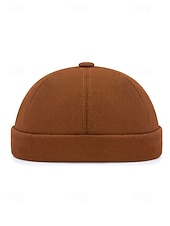 abordables Chapeaux pour hommes-Bonnet en coton sans visière pour homme, bonnet ajustable multicolore idéal pour la pêche, les voyages et les loisirs au quotidien.