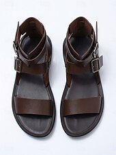 cheap Men-Men's  Strappy Sandals Casual Comfort Summer Shoes Classic Open-Toe Footwear for Outdoor Resort, Holiday Travel, Beachside Leisure and Everyday Wear