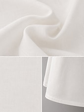 economico Vestiti-Per donna Abito Midi Abiti effetto lino Abito a Tubino Casual Quotidiano Vestibilità comoda Semplice Manica 3/4 Scollo a V Blu Nero Bianco Verde Estate Primavera Autunno