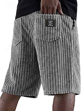 economico Pantaloncini casual-Per uomo Shorts Pantaloncini casual Pantaloncini di velluto a coste Tasca Elastico in vita A coste Semplice Testurizzato Comodità Traspirante Lunghezza al ginocchio Casuale All'aperto Spiaggia