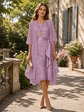 voordelige moeders wikkels-Effen Sjaals Jas Jacket Vrouwen Wrap Moeder's Bruiloft Gast Wraps Dames Elegante Halve Mouw Chiffon Wraps Met Effen Kleur Voor Avondfeest Lente  Herfst dress to impress