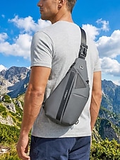 economico Borselli da uomo-Borsa a tracolla da uomo, in poliestere resistente e impermeabile con tracolla regolabile, design moderno e minimalista, ideale per gli spostamenti in città, i viaggi e l'uso quotidiano.