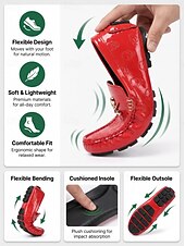 cheap Men-Men's Red Loafers for Resort Evenings - Lightweight Comfort Slip-On Dress Shoes - Elegant Vacation Footwear for Seaside Dinners, Holiday Parties and Smart Casual Evening Wear