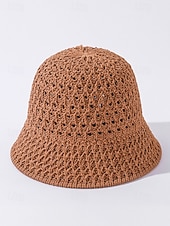 billige Ferietilbehør-dame vintage stråbøttehatt – håndvevd pustende solhatt, lett &amp;sammenleggbar, elegant strandhatt for sommerferier, reiser og utendørsaktiviteter