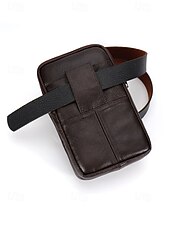 ieftine Genți de Băieți-geantă crossbody bărbătească din piele naturală - borsetă cu 3 compartimente &amp;geantă de umăr cu compartimente multiple, capacitate mare &amp;curea reglabilă pentru călătorii și naveta &amp;casual de zi cu zi,
