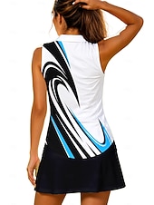 abordables Camisa de Mujer-Mujer Geométrico Tops Camisa deportiva Camisas de polo Camiseta de tenis Sin Mangas Cremallera Floral UPF50+ Resistente a los rayos UV Alta elasticidad Dispersor de humedad Transpirable Voleibol
