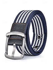 voordelige Herenriemen-Stevige, verstelbare herenriem van polyester met gesp, duurzame riem in meerdere kleuren, ideaal voor strandvakantie of dagelijks gebruik. &amp;outdoor sportkleding