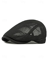 preiswerte Herrenhüte-Herren-Baskenmütze aus Polyester-Mesh, atmungsaktive, verstellbare Schirmmütze in verschiedenen Farben für Outdoor-Aktivitäten wie Angeln, Reisen, Urlaub und den Alltag.