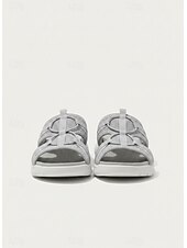 economico Infradito scivolosi-sandali sportivi Flyknit da donna – sandali infradito leggeri in rete grigia, suola flessibile, perfetti per il giardinaggio e le passeggiate quotidiane