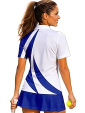 economico Camicia Donna-Per donna Geometrico Maglietta sportiva Polo da golf Maglia da tennis Maglietta da tennis Manica Corta Floreale Bottoni UPF50+ Resistente ai Raggi UV Alta elasticità Traspirante Pallavolo Tennis Golf
