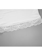  Mulheres Malha Íntima Tops de renda Renda Côr Sólida Férias Diário Sensual Sem Manga Sem Mangas Com Alças Tops curtos Casual Diário Preto Branco Verão Primavera