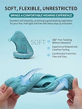 preiswerte Frauen-Bequeme blaue Damen-Wasserschuhe mit rutschfester Sohle &amp;Magic Tape – atmungsaktive, schnelltrocknende Schuhe zum Wandern, für Strand, Pool und Schnorcheln &amp;Wassersport