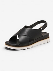 preiswerte Komfortsandalen-Bequeme, verstellbare Slingback-Sandalen für Damen mit gekreuzten Riemen und Fußgewölbeunterstützung sowie rutschfester Sohle für den Alltag und auf Reisen.