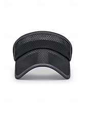 cheap Men's Hats-Men's Breathable Mesh Visor Cap Adjustable Sun Hat Lightweight Polyester Sports Golf Visor for Outdoor Fishing Running Tennis Beach Travel Summer UV Protection