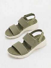 cheap Comfort Sandals-Women's Green Arch Support Comfort Sandals – Adjustable Hook &amp; Loop Walking Sandals with Shock Absorbing Sole for Casual Walking, Travel &amp; All-day Comfort