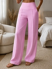  Femmes Manchon Anti UV Séchage rapide Jambe large Actif Mode Streetwear Longueur complète Taille haute Uni Confort Occasionnel Quotidien Voyage Violet Clair Blanche Rose Claire Rose rouge Ét