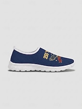  Damesschoenen in blauw met Amerikaans jubileummotief - casual sneakers met print van de Amerikaanse adelaar, ademend mesh bovenwerk en lichtgewicht EVA-zool, perfect voor parades en festiviteiten op 4