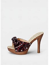 halpa Liukuesteet-naisten leopardikuvioiset slingback-korkokengät rusetilla – tyylikkäät platform-sandaalit, jotka sopivat täydellisesti lomalle, uima-altaalle ja kesäjuhliin