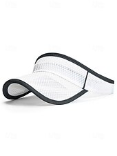cheap Men's Hats-Men's Breathable Mesh Visor Cap Adjustable Sun Hat Lightweight Polyester Sports Golf Visor for Outdoor Fishing Running Tennis Beach Travel Summer UV Protection