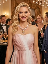 billiga Kvinnors halsband-Damhalsband med lager på lager och imitationspärlor, rosa stenar och guldpärlor, elegant chokerhänge för vardagsbruk, semester, trädgårdsfest och semiformella tillfällen