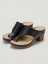 abordables Sandalias de tacón-Sandalias planas plateadas metalizadas con tacón de bloque para mujer - sandalias con puntera de aro lateral, calzado casual de verano para fiestas en el jardín y viajes. &amp;uso diario