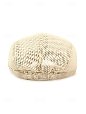 preiswerte Herrenhüte-Herren-Baskenmütze aus Polyester-Mesh, atmungsaktive, verstellbare Schirmmütze in verschiedenen Farben für Outdoor-Aktivitäten wie Angeln, Reisen, Urlaub und den Alltag.