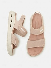 preiswerte Komfortsandalen-Komfortable Damen-Sandalen mit Mandelform und Fußgewölbeunterstützung – verstellbare, weite Wandersandalen mit Fußgewölbeunterstützung und gepolsterter Sohle &amp;Atmungsaktive Strickbänder für