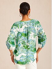 economico Bluse e camicie-Top in chiffon Mustang con grafica artistica