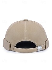 abordables Chapeaux pour hommes-Bonnet en coton sans visière pour homme, bonnet ajustable multicolore idéal pour la pêche, les voyages et les loisirs au quotidien.