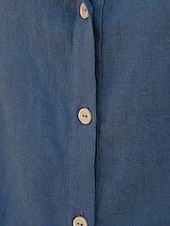preiswerte Einfacher Tank-Damen Weste aus Baumwollleinen Knöpfe Einfarbig Vintage Ärmellos Normale Oberteile Lässig Blau Gelb Braun Sommer Frühling